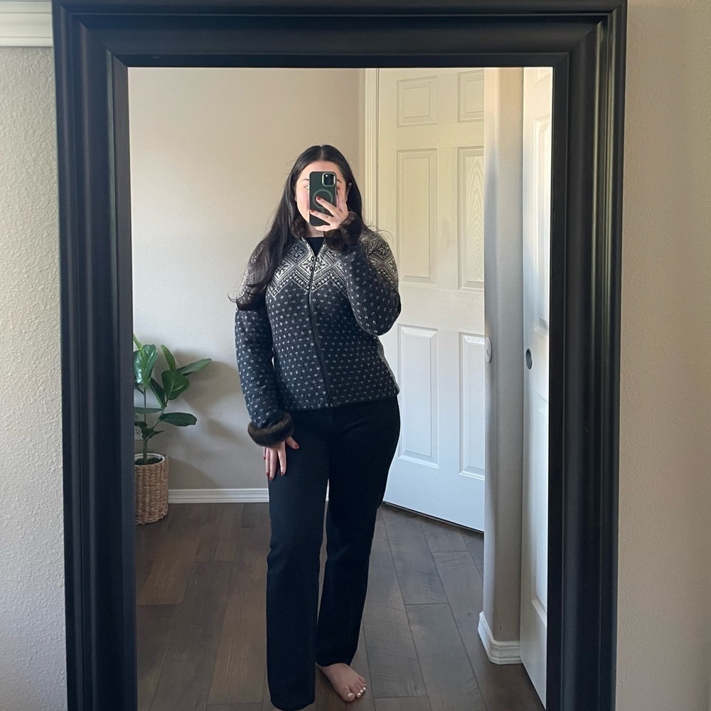 Vintage Ralph Lauren Wool Zip Up Knit Sweater